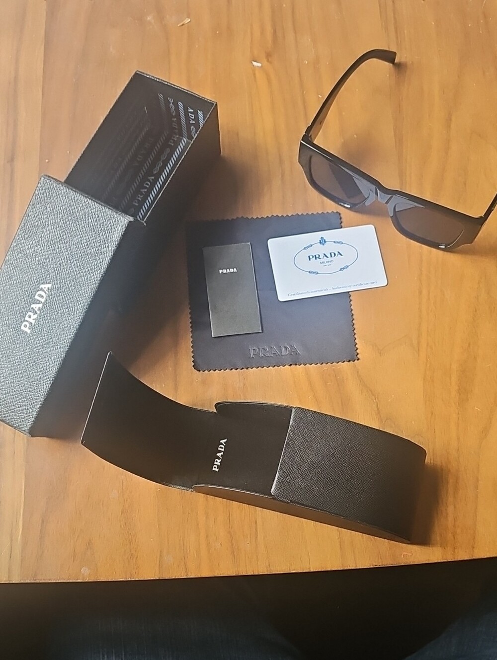AUTH Prada Black Sunglasses with CoA